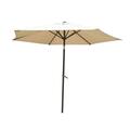 International Caravan YF-1104-2.5M and BE Outdoor 8 Foot Aluminum Umbrella Beige YF-1104-2.5M/BE